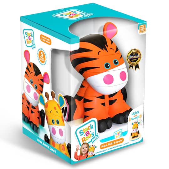 Salus; Stack-a-Roos Pals™ Baby Tiger Stacking Animal Tower; Category:Early Childhood; Image:1